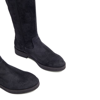Iron Ore Suede Knee-High Boots