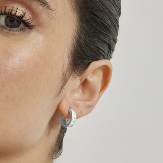 Pendientes de Plata de Ley 925 con Circonita Brillante acabados en rodio - Essential-blanco