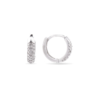 Pendientes de Plata de Ley 925 con Circonita Brillante acabados en rodio - Essential-blanco