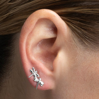 Pendientes de Plata de Ley 925 acabados en rodio - Essential-blanco