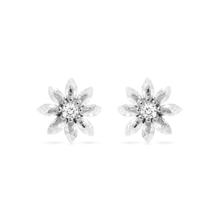 Pendientes de Plata de Ley 925 con Circonita Brillante acabados en rodio - Aul-blanco