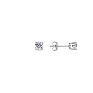 Pendientes de Plata de Ley 925 con Circonita Brillante acabado Rodio - Kyoro-blanco