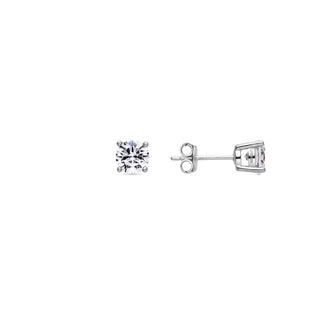 Pendientes de Plata de Ley 925 con Circonita Brillante acabado Rodio - Kyoro-blanco