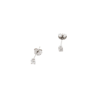 Pendientes de Plata de Ley 925 con Circonita Brillante acabado Rodio - Kyoro-blanco