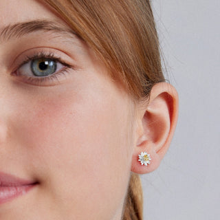 Pendientes de Plata de Ley 925 acabados en rodio - Essential-blanco