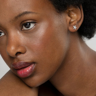 Pendientes de Plata de Ley 925 con Circonita Brillante acabados en rodio - Lamya-blanco