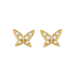 LUXENTER Mariposa锆石耳环 18K黄金电镀 西班牙轻奢珠宝品牌 气质百搭送礼推荐