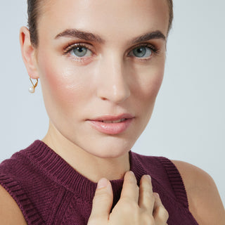 Pendientes de Plata de Ley 925 con Perla Blanca acabados en oro amarillo 18K - Essential-blanco
