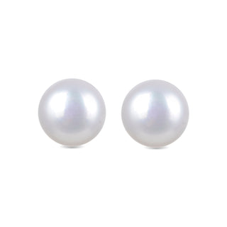 Pendientes de Plata de Ley 925 con Perla Blanca acabados en rodio - Essential-blanco