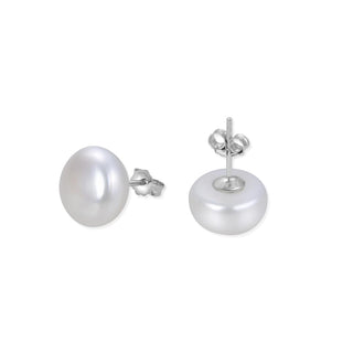 Pendientes Básico Plata de Ley - 12mm - Sajio BLANCO-BLANCO
