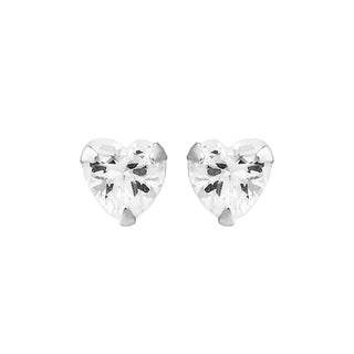 Pendientes de Plata de Ley 925 con Circonita Brillante acabados en rodio - Essential-blanco