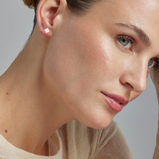 Pendientes de Plata de Ley 925 con Circonita Brillante acabados en rodio - Essential-blanco