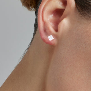 Pendientes de Plata de Ley 925 con Circonita Brillante acabados en rodio - Essential-blanco