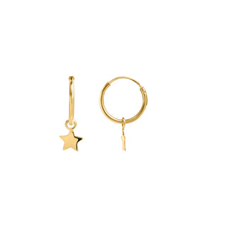 Pendientes de Plata de Ley 925 acabados en oro amarillo 18K - Essential-gris