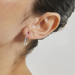 Pendientes de Plata de Ley 925 acabados en rodio - Essential-gris