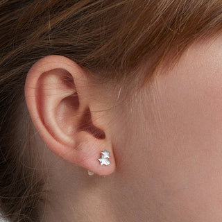 Pendientes de Plata de Ley 925 acabados en rodio - Essential-gris