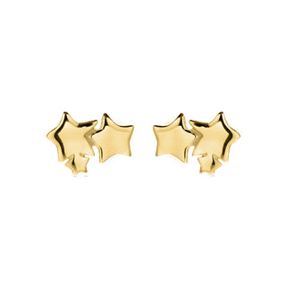 Pendientes de Plata de Ley 925 acabados en oro amarillo 18K - Essential-amarillo