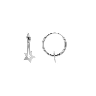 Pendientes de Plata de Ley 925 acabados en rodio - Essential-gris