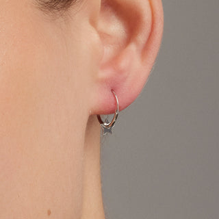 Pendientes de Plata de Ley 925 acabados en rodio - Essential-gris
