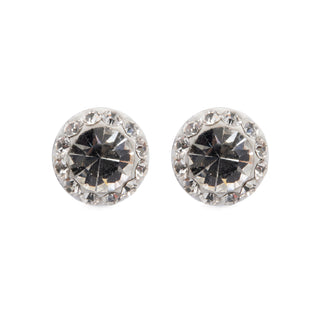 Pendientes de plata de Ley 925 y Circonita Brillante acabado en rodio - Ballith-BLANCO