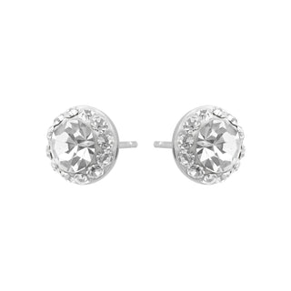 Pendientes de plata de Ley 925 y Circonita Brillante acabado en rodio - Ballith-BLANCO