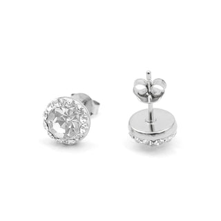 Pendientes de plata de Ley 925 y Circonita Brillante acabado en rodio - Ballith-BLANCO