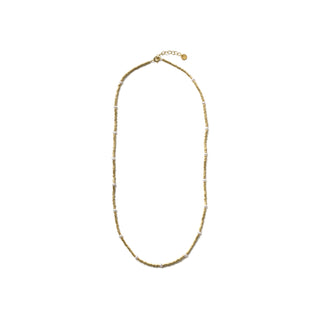 Collar de Plata de Ley 925 y Lacado Blanco acabado en oro amarillo de 18k - Altow-Dorado