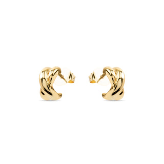 Pendientes acabados en oro amarillo 18K - Kuvuca-amarillo