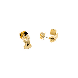 Pendientes acabados en oro amarillo 18K - Kuvuca-amarillo