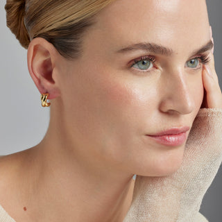 Pendientes acabados en oro amarillo 18K - Kuvuca-amarillo