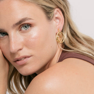 Pendientes acabado en oro amarillo 18k - Daban-amarillo