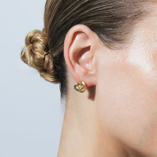 Pendientes acabado en oro amarillo 18k - Atoe-amarillo