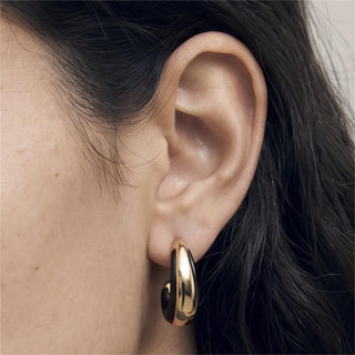 Pendientes Nurba acabado oro amarillo 18k - Nurba-NEGRO