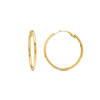 Pendientes de 45mm de diámetro acabado Oro Amarillo de 18K - Shashe-amarillo