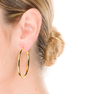 Pendientes de 45mm de diámetro acabado Oro Amarillo de 18K - Shashe-amarillo