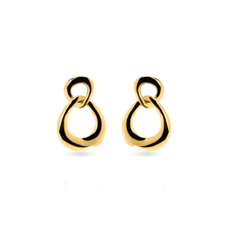 Pendientes acabados en oro amarillo 18K - Jomo-amarillo