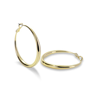 Pendientes de 41mm de diámetro acabado Oro Amarillo de 18K - Sira-amarillo