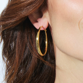 Pendientes de 41mm de diámetro acabado Oro Amarillo de 18K - Sira-amarillo