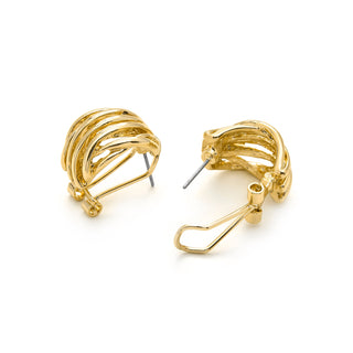 Pendientes acabados en oro amarillo 18K - Goga-amarillo