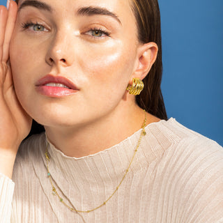Pendientes acabados en oro amarillo 18K - Goga-amarillo