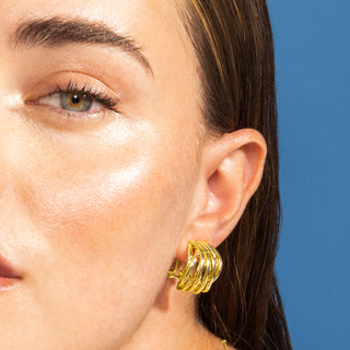 Pendientes acabados en oro amarillo 18K - Goga-amarillo