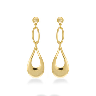 Pendientes acabados en oro amarillo 18K - Nkara-amarillo