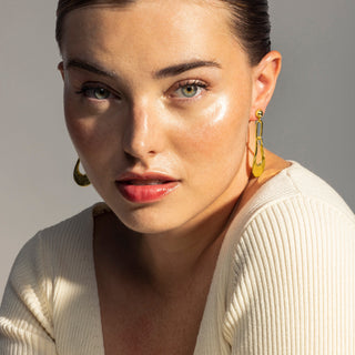 Pendientes acabados en oro amarillo 18K - Nkara-amarillo