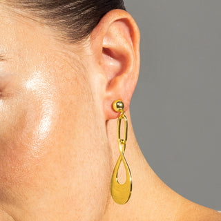 Pendientes acabados en oro amarillo 18K - Nkara-amarillo