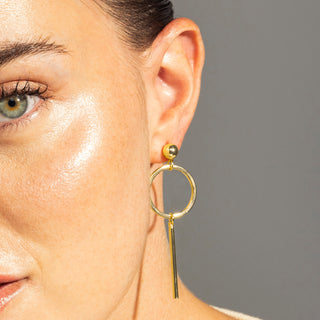 Pendientes acabados en oro amarillo 18K - Coion-amarillo