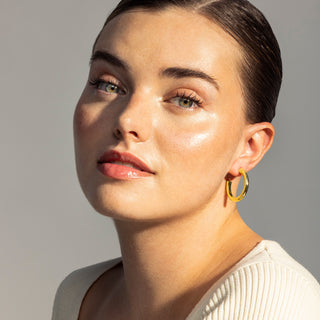 Pendientes de 29mm de diámetro acabado Oro Amarillo de 18K - Dancir-amarillo