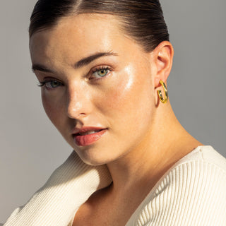 Pendientes de 29mm de diámetro acabado Oro Amarillo de 18K - Dancir-amarillo