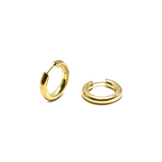 Pendientes de 12mm de diámetro acabado Oro Amarillo de 18K - Sinem-amarillo