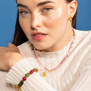 Pendientes de 12mm de diámetro acabado Oro Amarillo de 18K - Sinem-amarillo