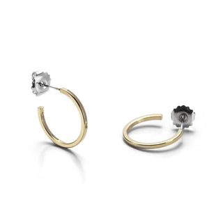 Pendientes de 20mm de diámetro acabado Oro Amarillo de 18K - Tellahe-amarillo